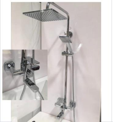 China 304 Stainless Steel Thermostatic Shower Mixer Set With Head And Handset Rain Style for sale