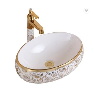 Chine Le lavabo européen de salle de bains a plaqué le lavabo d'or de couleur à vendre