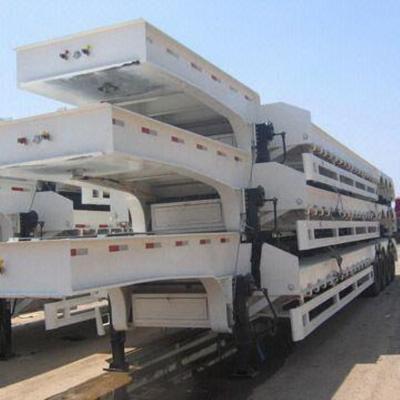 China brand new china  lowbed Semi-trailer with 4-axles excavator trailer. excavator trailer for sale