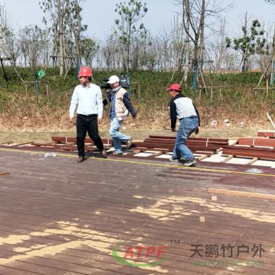 China Engineered Exterior Bamboo 8ft Decking Boards Eco Friendly for sale