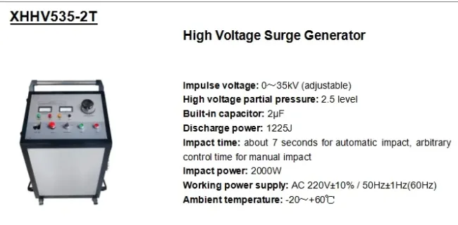 11kv 33kv Electric Power Cable Fault Locator 8/16/32kv 1000j Hv Pulse Generator