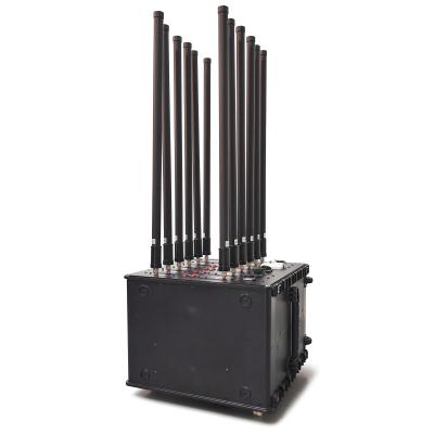 China 12 Bands 3G 4G 5G Cell Phone Jammer Portable Suitcase For Indoor Outdoor for sale