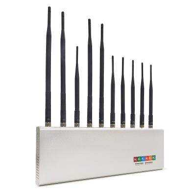 China Aluminium Alloy Cell Phone Signal Jammer GPS Mobile Phone Jammer 16W for sale