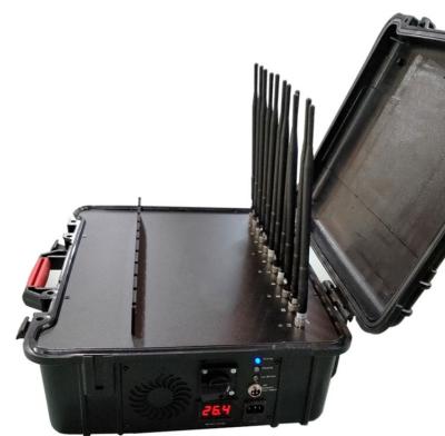 China Custom 11-Band 2G 3G 4G / WiFi / GPS / Walkie Talkie Signal Jammer Portable 60W High Power for sale