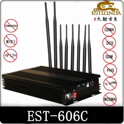 China 33dBm Cell Phone Signal Jammer / Scrambler Computer Remote Contro for sale