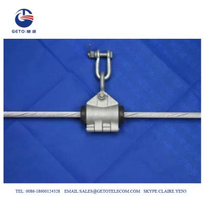 China Outdoor FTTH Helical ADSS Wire Steel Suspension Clamp for sale