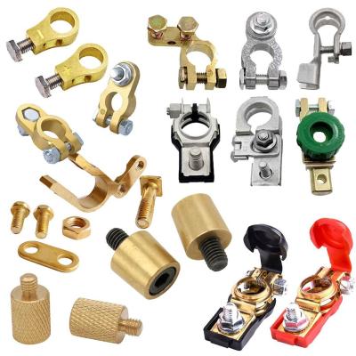 China Brass Copper Car Battery Accessories Positive Negative Gender Battery Terminals Connector for sale