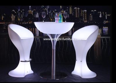 China Customized Pure White LED Light Furniture , Cordless Glowing Outdoor Furniture  for sale