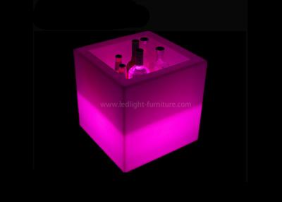 China Remote Control Square LED Ice Bucket Rechargeable For Bar Wine Display for sale