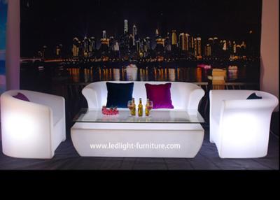 Chine Sofa en plastique de lueur de meubles de lumière de la boîte de nuit LED avec le changement de couleurs de RVB à vendre