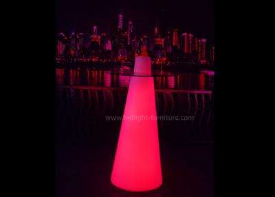 China Cone Shaped Glass RGB LED Cocktail Table Light Durable For Fair Product Show for sale