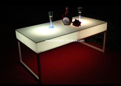 China Waterproof Remote Control LED Cocktail Table 120*60cm For Lounge Furniture for sale