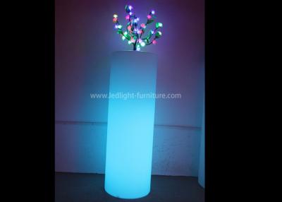 China Wedding Pillars Decorations Led Light Columns Waterproof With Flower Holder Top for sale