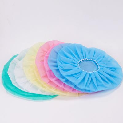 China Disposable Non Woven Caps Yellow Blue Red Non Woven Bouffant Caps for sale