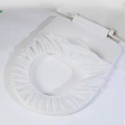 China Dustproof Travel Toilet Seat Covers Disposable Elastic Band Non Woven for sale
