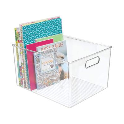 China Plastic Clear Storage Bins Pantry Organizer Box Bin Containers for Organizing Kitchen Fridge, Food, Snack Pantry Cabinet for sale