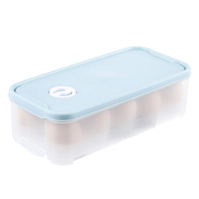 China Plastic Egg Storage Container for Fridge Organization Storage Containers Transparent Box Egg Holder Bin with Lid for sale