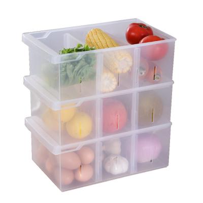 China Plastic Refrigerator Organizer Bin Clear Stackable Food Storage Container for Pantry,Fridge,Cabinet,Kitchen Organization for sale