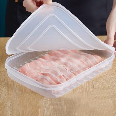 China Plastic Bacon Storage Containers with lids airtight Cold Cuts Cheese Deli Meat Saver Food Storage Container for sale
