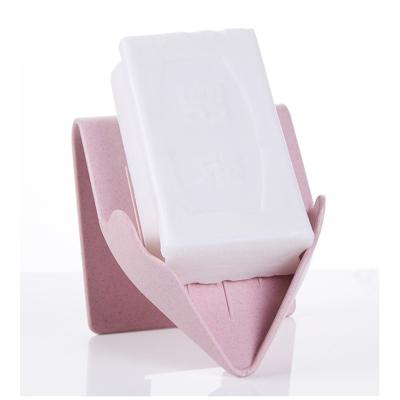 China Waterfall Soap Dish Stand Soap Holder Wall Mounted Soap Tray Self-Adhesive Waterfall Drain Dish Cup Space Saving for sale