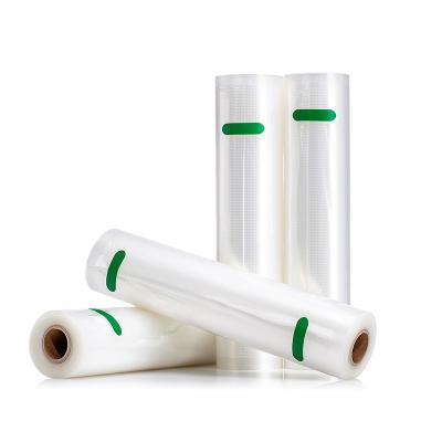China 2 Rolls Pack Commercial PA Nylon Vacuum Pack Embossed Storage Vacuum Seal Sealer Bag Rolls For Food for sale
