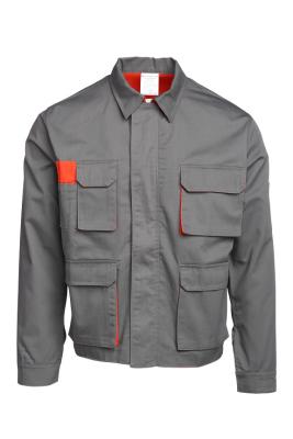China 230 GSM Multi Pockets Twill 2/1 Lapel Top Grey Work Uniform Labour Suit for sale
