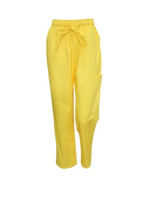 China O algodão 65 35 poli assenta o amarelo da roupa que nutre calças uniformes esfrega calças à venda