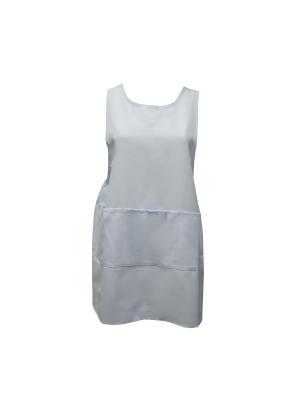China 195GSM Chef Works Bib Apron Polyester 80% Cotton 20% Light Blue Color for sale