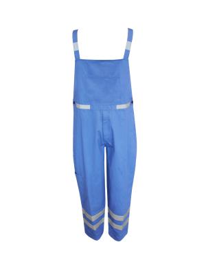 China 330g 100% Cotton Fire Retardant Bib Overalls Working Pants With Reflective Straps for sale