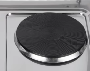 Electric stove cooking surface and burners