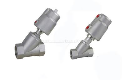 China Válvula de aço inoxidável de Seat do ângulo do pistão DN10~DN80 com atuador de aço inoxidável à venda