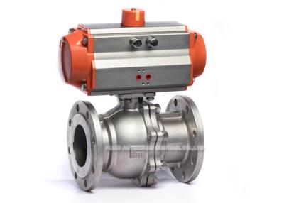 China Dn15 - Dn100 2 Way Pneumatic Solenoid Valve Stainless Steel Flange Ball Valve for sale