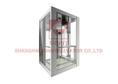 China Elevador panorámico de la casa del chalet de 2 pisos con el engranaje de la seguridad de la cabina de dos puertas en venta