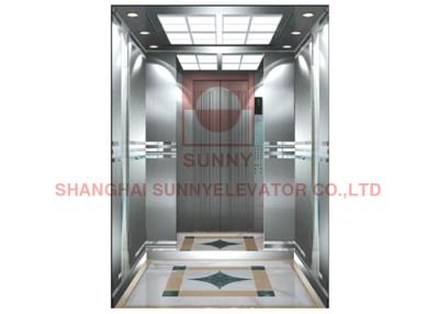 China 630Kg Hairline Stainless Steel Passenger Elevator Lift For Building for sale
