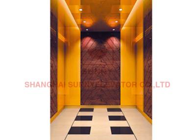 China Single Door Passenger 4.00m/S 1600kg Passenger Elevator Mirror Etching Stainless Steell for sale