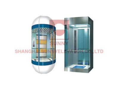 China VVVF Control Panoramic Glass Elevator With Deceleration Device for sale