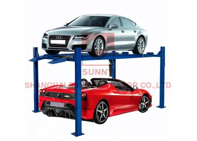 China 4 Post Auto Hoist Car Storage Lift Hydraulic Double Deck Parking Lift for sale