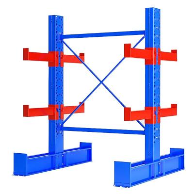 China Double Faced Middle Heavy Duty Cantilever Shelving System Long Material Industrial for sale