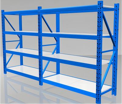 China Adjustable 4 Layers Metal Steel Storage Rack Medium Racking System for sale