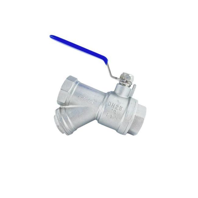 SS304 Y-Type Filter Ball Valve