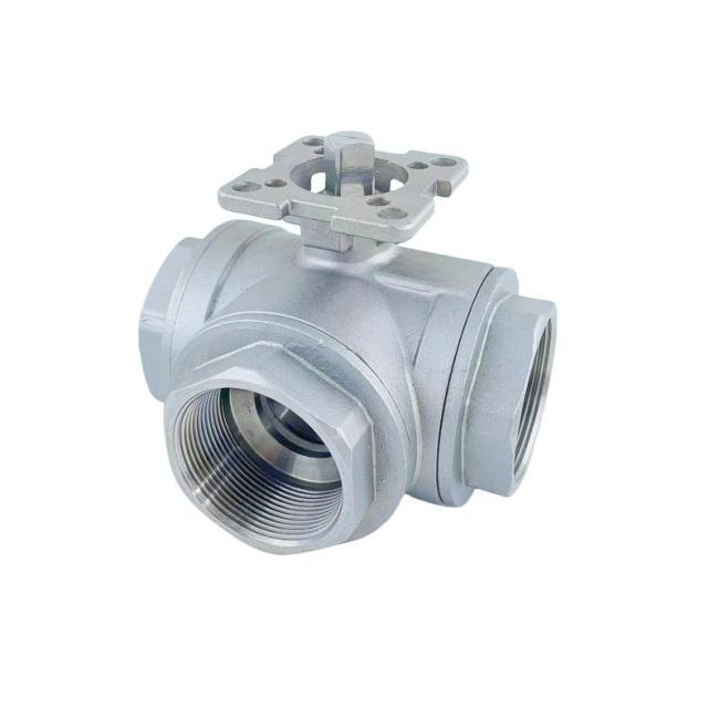 Factory Direct 304/316 Stainless Steel Three-Way High Platform Ball Valve