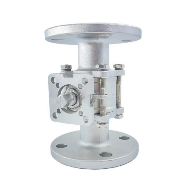 CF8/CF8m High Platform 3PC Industrial Flanged Ball Valve Silica Sol