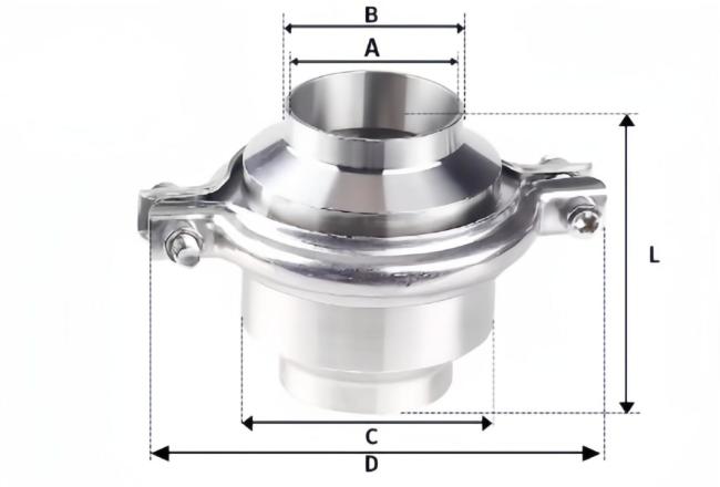 Sanitary Stainless Steel Welded Check Valve