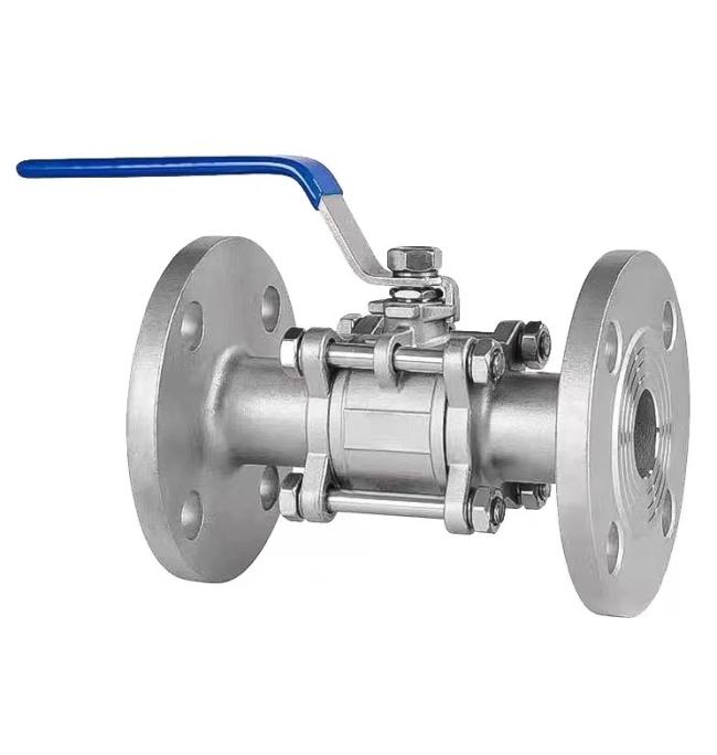 304/316 Manual Stainless Steel 3PC Ball Valve Flanged