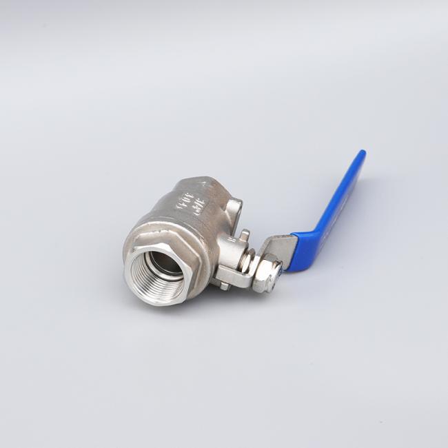 304 Stainless Steel Full Bore Internal Thread 2 Pieces Ball Valve