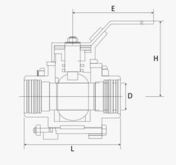 Stainless Steel 3 Piece 2" Ball Valve
