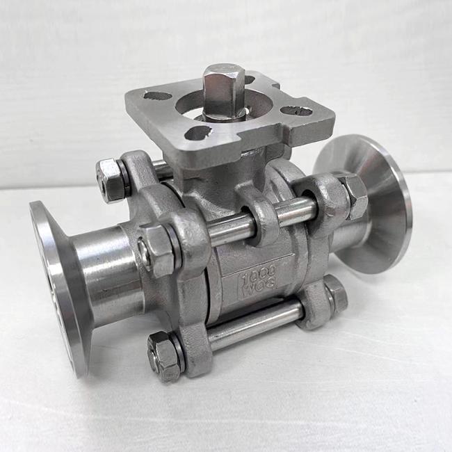 3PC Sanitary Clamp Ball Valve with ISO 5211