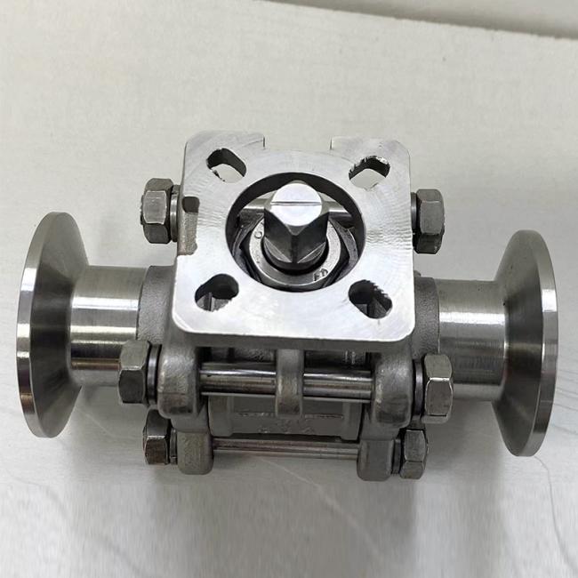 3PC Sanitary Clamp Ball Valve with ISO 5211