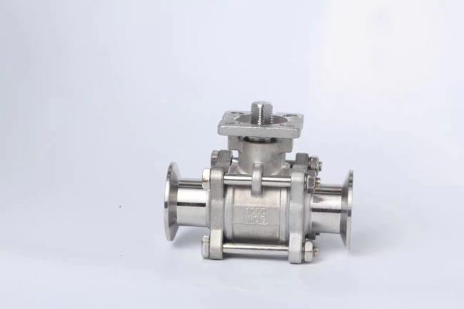Stainless Steel 3 Piece Clamp Ball Valve with ISO 5211