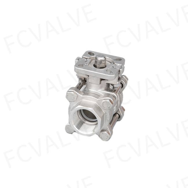 Stainless Steel Gland 3PC High Plateform Ball Valve